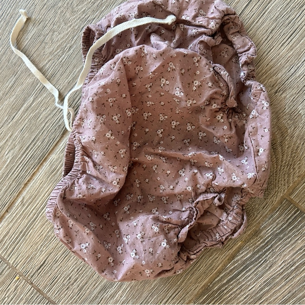 Kids Floral Drawstring Bloomers - Dusty Rose